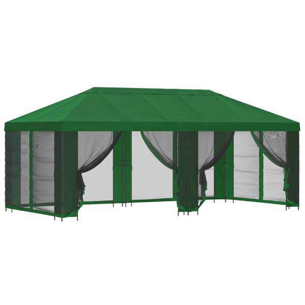 vidaXL Abri de jardin avec parois 6 x 3 m Vert Polyester et Acier