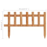 vidaXL Bordure de jardin 10 Pièces Bois de sapin 4 4 m
