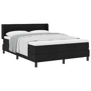 vidaXL Lit à ressorts avec matelas Noir 190 x 140 cm Polyester