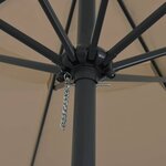 vidaXL Parasol de jardin Taupe et Noir 395 x 395 x 245 cm