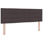 Lit à ressorts vidaXL avec matelas marron foncé 160x200 cm en tissu