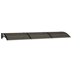 vidaXL Auvent de porte Noir 300x75 cm Polycarbonate