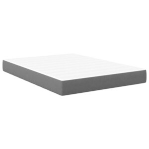 vidaXL Matelas de Lit avec matelas Gris clair 140 x 200 cm tissu
