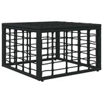 vidaXL Pouf de Jardin Noir polyrotin