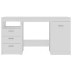 vidaXL Bureau Blanc 140x50x76 cm Bois d’ingénierie