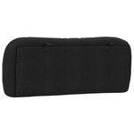 vidaXL Coussin de tête de lit noir 100 cm tissu