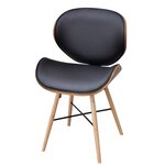 vidaXL Chaises à manger lot de 6 similicuir et bois courbé