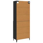 vidaXL Haut Armoire Chêne noir 69 5 x 32 5 x 180 cm Bois d'ingénierie