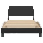 vidaXL Cadre de lit sans matelas noir et blanc 100x200 cm similicuir