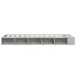 vidaXL Cadre de lit gris béton 90x190 cm bois d'ingénierie