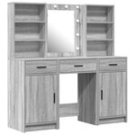 Ensemble de meuble de coiffeuse 3 pièces vidaXL - Bois d'ingénierie gris Sonoma