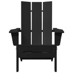 vidaXL Chaise Adirondack pliante Noire 74 5x80 5x90 cm HDPE