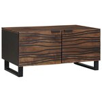 vidaXL Table basse - 80 x 50 x 40 cm  faite en bois massif et en bois reconstitué.