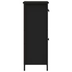 vidaXL Buffet noir 70x30x80 cm bois d'ingénierie