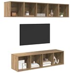 vidaXL Ensemble meuble TV 4 Pièces Chêne artisanal Bois d'ingénierie