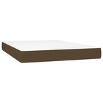 vidaXL Sommier à lattes de lit avec matelas Marron foncé 140x200 cm