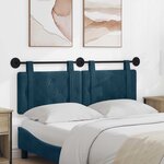 vidaXL Tête de lit suspendue Bleu Velours