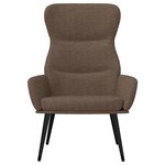 vidaXL Chaise de relaxation avec tabouret Taupe Tissu