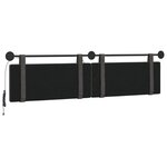 vidaXL Tête de lit suspendue Noir PU antique
