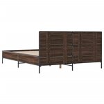 vidaXL Cadre de lit sans matelas chêne marron 160x200 cm
