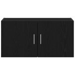 vidaXL Armoire murale chêne noir 80x39x40 cm bois d'ingénierie