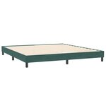 vidaXL Sommier à lattes de lit et matelas et LED vert foncé 180x220cm velours