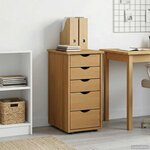 vidaXL Armoire 34 x 39 x 61 5 cm Bois de Pin Massif Marron miel