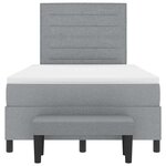 vidaXL Lit à ressorts avec tête de lit Gris clair 120 x 190 cm tissu