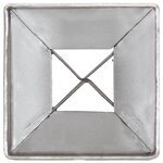 vidaXL Piquets au sol 2 Pièces Argenté 7x7x75 cm Acier galvanisé