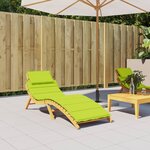 vidaXL Coussin de chaise longue vert vif 186x58x4 cm tissu oxford