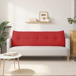 vidaXL Coussin de Dos Rouge 160 x 24 x 50 cm tissu