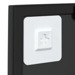 vidaXL Miroir mural Noir 40x40 cm métal