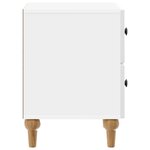 vidaXL Cabinet de chevet avec tiroir Blanc brillant 43 x 34 5 x 48 cm