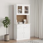vidaXL Dessus de commode ALTA blanc 77x30x92 cm bois massif de pin