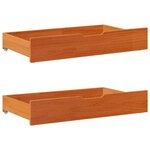 vidaXL Cadre de lit sans matelas cire marron 100x200cm bois pin massif