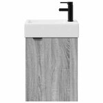 vidaXL Meuble de salle de bain avec robinet Sonoma gris