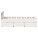 vidaXL Cadre de lit sans matelas avec tête de lit blanc 150x200 cm pin