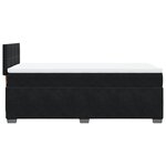 vidaXL Sommier à lattes de lit avec matelas noir 90x190 cm simple velours