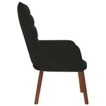 vidaXL Chaise de relaxation Noir Velours