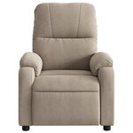 vidaXL Fauteuil inclinable électrique taupe tissu microfibre