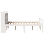 vidaXL Lit bibliothèque sans matelas blanc 135x190 cm bois pin massif