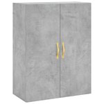 vidaXL Buffet haut Gris béton 69 5x34x180 cm Bois d'ingénierie