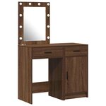 vidaXL Table de Toilette avec tiroir 2 Pièces Marron 50 x 41 x 135 cm