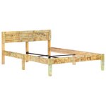 vidaXL Cadre de lit sans matelas Bois de récupération massif 120x200cm