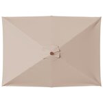 vidaXL Parasol d'extérieur avec mât en bois 150x200 cm taupe