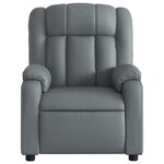 vidaXL Fauteuil de massage inclinable Gris Similicuir
