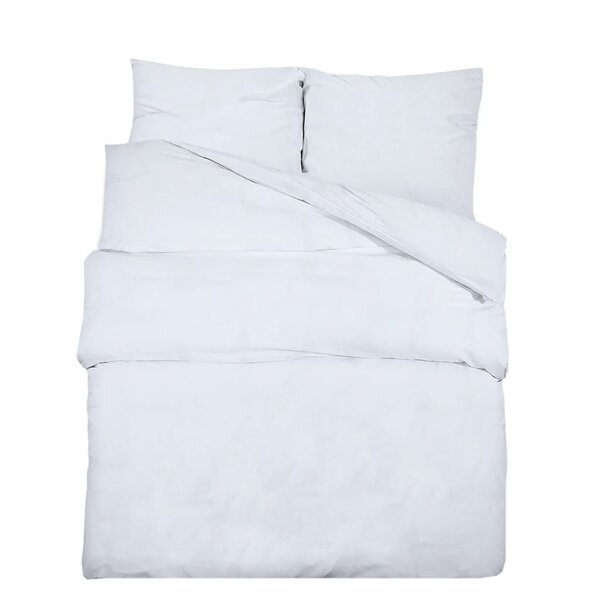 vidaXL Ensemble de housse de couette Blanc 240x220 cm Coton