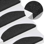 vidaXL Tapis d'escalier auto-adhésifs 10 Pièces noir 65x22 5x3 5 cm