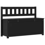 vidaXL Banc Noir 110x41x76 5 cm Bois de pin massif
