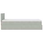 vidaXL Cadre de lit ottoman avec matelas gris clair 80x200 cm velours